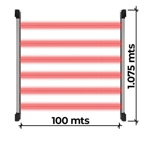  Fotocelda 6 haces de 100Mts (IVA 7100 6H)